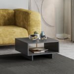 Τραπεζάκι σαλονιού Hola Megapap χρώμα ανθρακί 60x60x32εκ. - Image 4