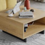 Τραπεζάκι σαλονιού Hola Megapap χρώμα sapphire oak - ανθρακί 60x60x32εκ. - Image 3