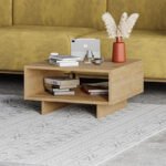 Τραπεζάκι σαλονιού Hola Megapap χρώμα sapphire oak - ανθρακί 60x60x32εκ. - Image 4