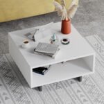 Τραπεζάκι σαλονιού Hola Megapap χρώμα λευκό - ανθρακί 60x60x32εκ. - Image 2