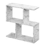 Τραπεζάκι βοηθητικό Homemania Megapap χρώμα λευκό εφέ μαρμάρου 60x20x60εκ. - Image 4