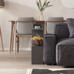 Τραπεζάκι βοηθητικό Homemania Megapap χρώμα ανθρακί 60x20x60εκ. - Image 3