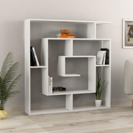 Βρες το Βιβλιοθήκη Labirent Megapap χρώμα λευκό 125x22x129εκ. σε μοναδική τιμή στο clickforshop.gr