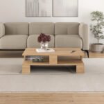 Τραπεζάκι σαλονιού Mansu Megapap χρώμα sapphire oak 80x50x27εκ. - Image 2
