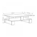Τραπεζάκι σαλονιού Mansu Megapap χρώμα sapphire oak 80x50x27εκ. - Image 5