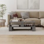 Τραπεζάκι σαλονιού Mansu Megapap χρώμα γκρι ρετρό 80x50x27εκ. - Image 2