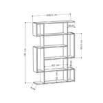 Βιβλιοθήκη Mito Megapap χρώμα λευκό 108x25x161εκ. - Image 5
