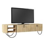 Έπιπλο τηλεόρασης Norfolk Megapap χρώμα sapphire oak 151x35x43εκ. - Image 3
