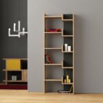 Βρες το Βιβλιοθήκη Oppa Megapap χρώμα sapphire oak/ανθρακί 60x22x162εκ. σε μοναδική τιμή στο clickforshop.gr