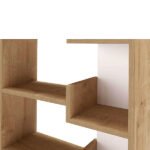 Βιβλιοθήκη Oppa Megapap χρώμα sapphire oak/λευκό 60x22x162εκ. - Image 5