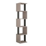 Βιβλιοθήκη Piri Megapap χρώμα ανοιχτή μόκα - ανθρακί 35x30x161εκ. - Image 2