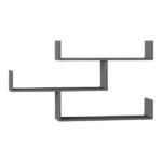 Ραφιέρα τοίχου Tibet Megapap χρώμα ανθρακί 119x22x66εκ. - Image 3