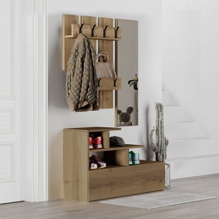 Βρες το Έπιπλο εισόδου Vesty Megapap χρώμα ανοιχτό καρυδί 100x30x61εκ. σε μοναδική τιμή στο clickforshop.gr