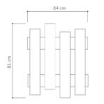 Κρεμάστρα τοίχου Wave Megapap χρώμα sapphire oak 64x4x81εκ. - Image 4