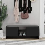 Παπουτσοθήκη Zulla Megapap χρώμα μαύρο 110x37x43εκ. - Image 3