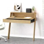 Γραφείο εργασίας Cowork Megapap χρώμα sapphire oak 94x50x91εκ. - Image 2