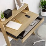 Γραφείο εργασίας Cowork Megapap χρώμα sapphire oak 94x50x91εκ. - Image 4