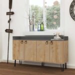 Βρες το Μπουφές Dea Megapap χρώμα sapphire oak - ανθρακί 140x36x80εκ. σε μοναδική τιμή στο clickforshop.gr