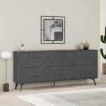 Βρες το Μπουφές Dune Megapap χρώμα ανθρακί 184x35x77