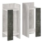 Βρες το Κομοδίνο Elos Megapap σετ 2 τεμαχίων χρώμα λευκό αντικέ - γκρι ρετρό 25x27x60εκ. σε μοναδική τιμή στο clickforshop.gr