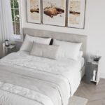 Κομοδίνο Elos Megapap σετ 2 τεμαχίων χρώμα λευκό αντικέ - γκρι ρετρό 25x27x60εκ. - Image 3