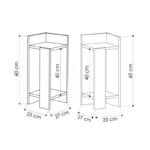 Κομοδίνο Elos Megapap σετ 2 τεμαχίων χρώμα sapphire oak 25x27x60εκ. - Image 5