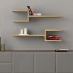 Βρες το Ραφιέρα τοίχου Fork Megapap 2 τεμαχίων χρώμα sapphire oak 75x19