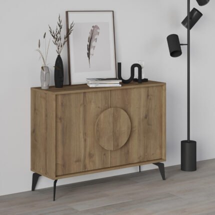 Βρες το Μπουφές Gora Megapap χρώμα ανοιχτό καρυδί 110x35