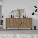 Μπουφές Gora Megapap χρώμα ανοιχτό καρυδί 180x35,6x82εκ. - Image 3