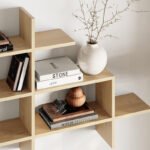 Ραφιέρα τοίχου Halic Megapap χρώμα sapphire oak 150x22x82εκ. - Image 3