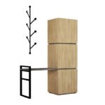 Έπιπλο εισόδου με κρεμάστρα Mello Megapap χρώμα sapphire oak 109x39x149εκ. - Image 3