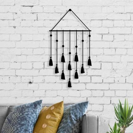 Βρες το Διακοσμητικό τοίχου Tassel Megapap μεταλλικό χρώμα μαύρο 32