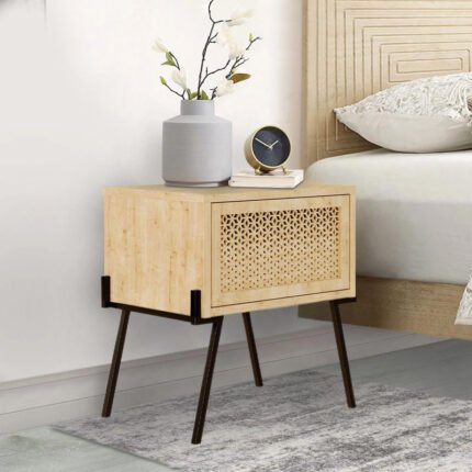 Βρες το Κομοδίνο Naive Megapap χρώμα sapphire oak 48x34x51εκ. σε μοναδική τιμή στο clickforshop.gr