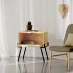 Κομοδίνο Naive Megapap χρώμα sapphire oak 48x34x51εκ. - Image 3