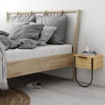 Κομοδίνο επιτοίχιο Norfolk Megapap χρώμα sapphire oak 33x25x44εκ. - Image 3