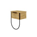 Κομοδίνο επιτοίχιο Norfolk Megapap χρώμα sapphire oak 33x25x44εκ. - Image 4