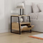 Κομοδίνο Pal Megapap χρώμα sapphire oak 45x40x50εκ. - Image 2