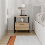 Κομοδίνο Pal Megapap χρώμα sapphire oak 45x40x50εκ. - Image 3