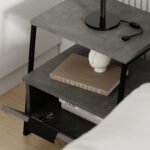 Κομοδίνο Pal Megapap χρώμα γκρι ρετρό 45x40x50εκ. - Image 4