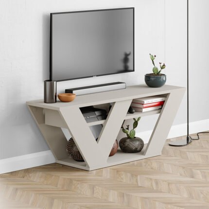 Βρες το Έπιπλο τηλεόρασης Pipralla Megapap χρώμα sandstone 110x30x40εκ. σε μοναδική τιμή στο clickforshop.gr