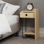 Κομοδίνο Sirius Megapap δεξί χρώμα sapphire oak 32x30x61εκ. - Image 2