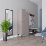 Ντουλάπι κουζίνας/μπάνιου - Παπουτσοθήκη Stair Megapap χρώμα ανοιχτή μόκα 62,2x37,4x156εκ. - Image 4