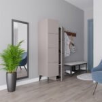 Ντουλάπι κουζίνας/μπάνιου - Παπουτσοθήκη Stair Megapap χρώμα ανοιχτή μόκα 62,2x37,4x156εκ. - Image 5