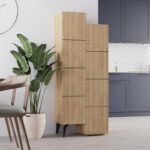 Βρες το Ντουλάπι κουζίνας/μπάνιου - Παπουτσοθήκη Stair Megapap χρώμα sapphire oak 62