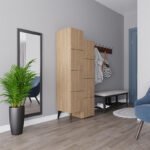 Ντουλάπι κουζίνας/μπάνιου - Παπουτσοθήκη Stair Megapap χρώμα sapphire oak 62,2x37,4x156εκ. - Image 4