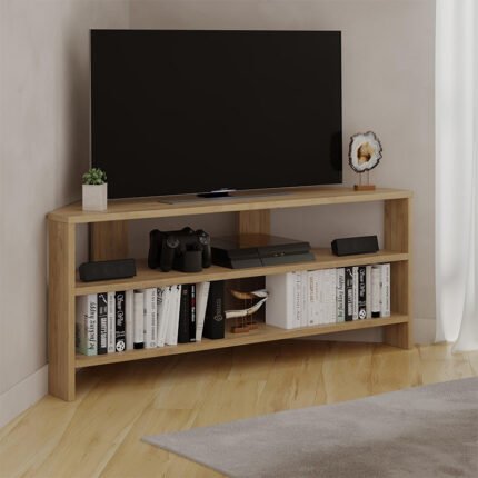 Βρες το Έπιπλο τηλεόρασης γωνιακό Thales Megapap χρώμα sapphire oak 110x36x45εκ. σε μοναδική τιμή στο clickforshop.gr
