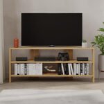 Έπιπλο τηλεόρασης γωνιακό Thales Megapap χρώμα sapphire oak 110x36x45εκ. - Image 2
