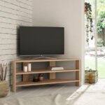 Έπιπλο τηλεόρασης γωνιακό Thales Megapap χρώμα sapphire oak 110x36x45εκ. - Image 5