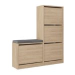 Παπουτσοθήκη Dude Megapap χρώμα sapphire oak 104,8x26x118,5εκ. - Image 5