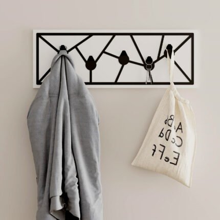 Βρες το Κρεμάστρα τοίχου Trace Megapap χρώμα λευκό 74